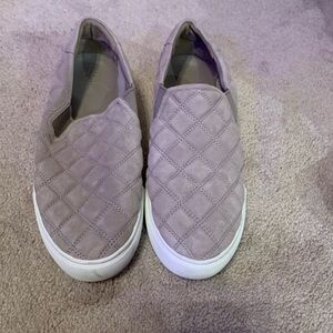 Tory Burch Taupe Quilted Slip-On Sneakers